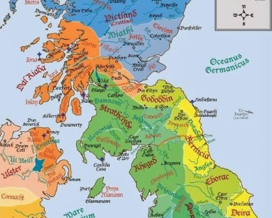 Map of Strathclyde and Rheged